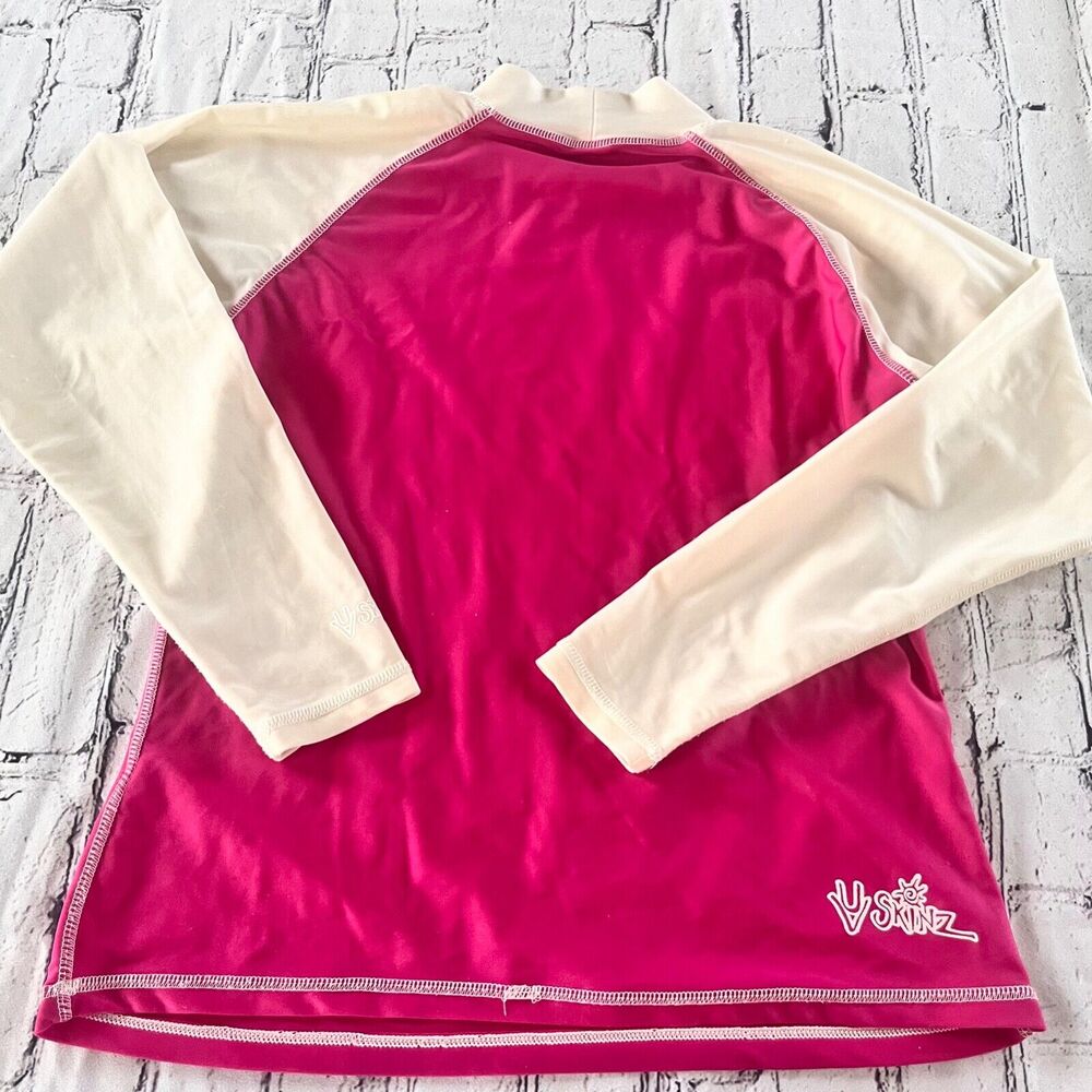 UV Skinz Long Sleeve UPF 50+ Sun Protection Rash Guard Womens S Pink Mock Neck - Picture 4 of 4